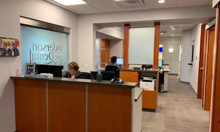 Reception Area Reception area of Anderson Dental office in Champaign IL
