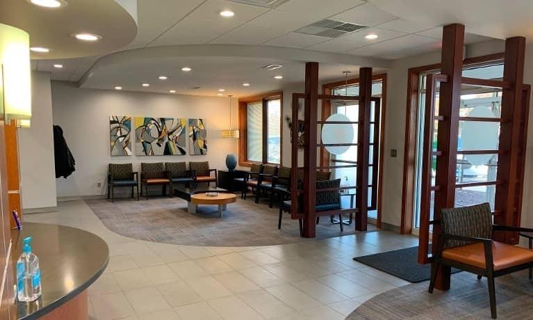 Waiting Area Patient waiting area at Anderson Dental in Champaign, IL